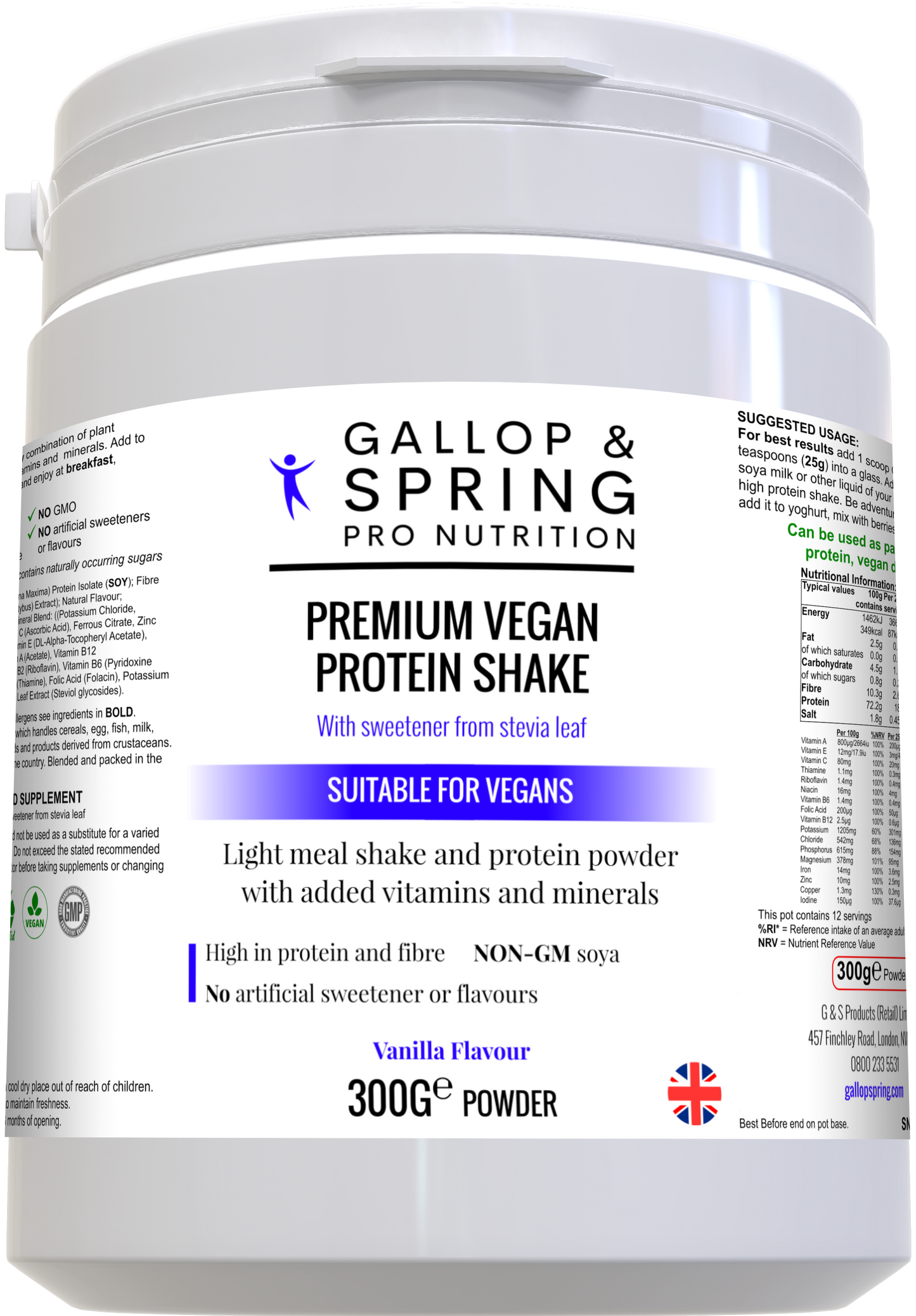 Premium Vegan Protein Shake (Vanilla)