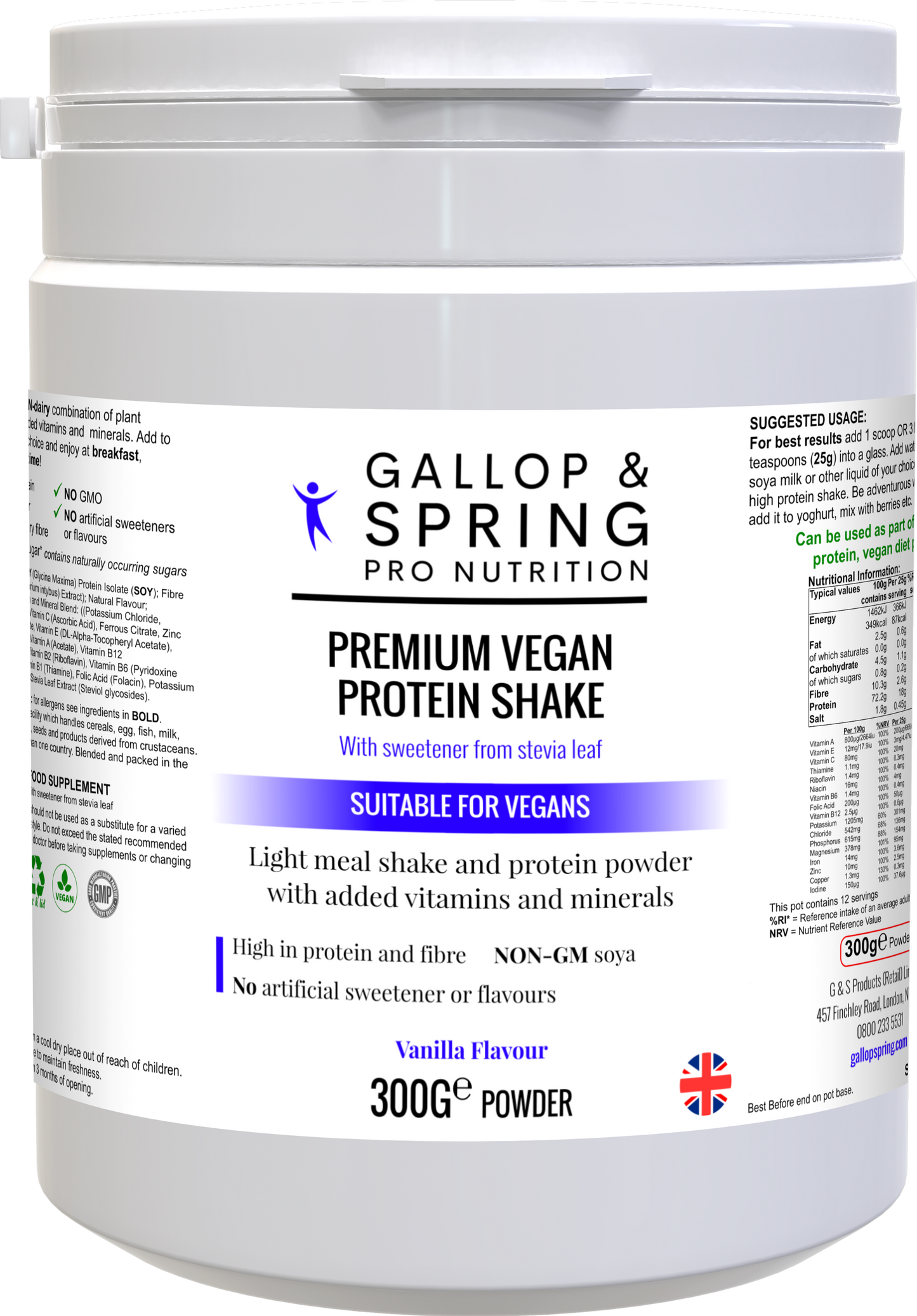 Premium Vegan Protein Shake (Vanilla)